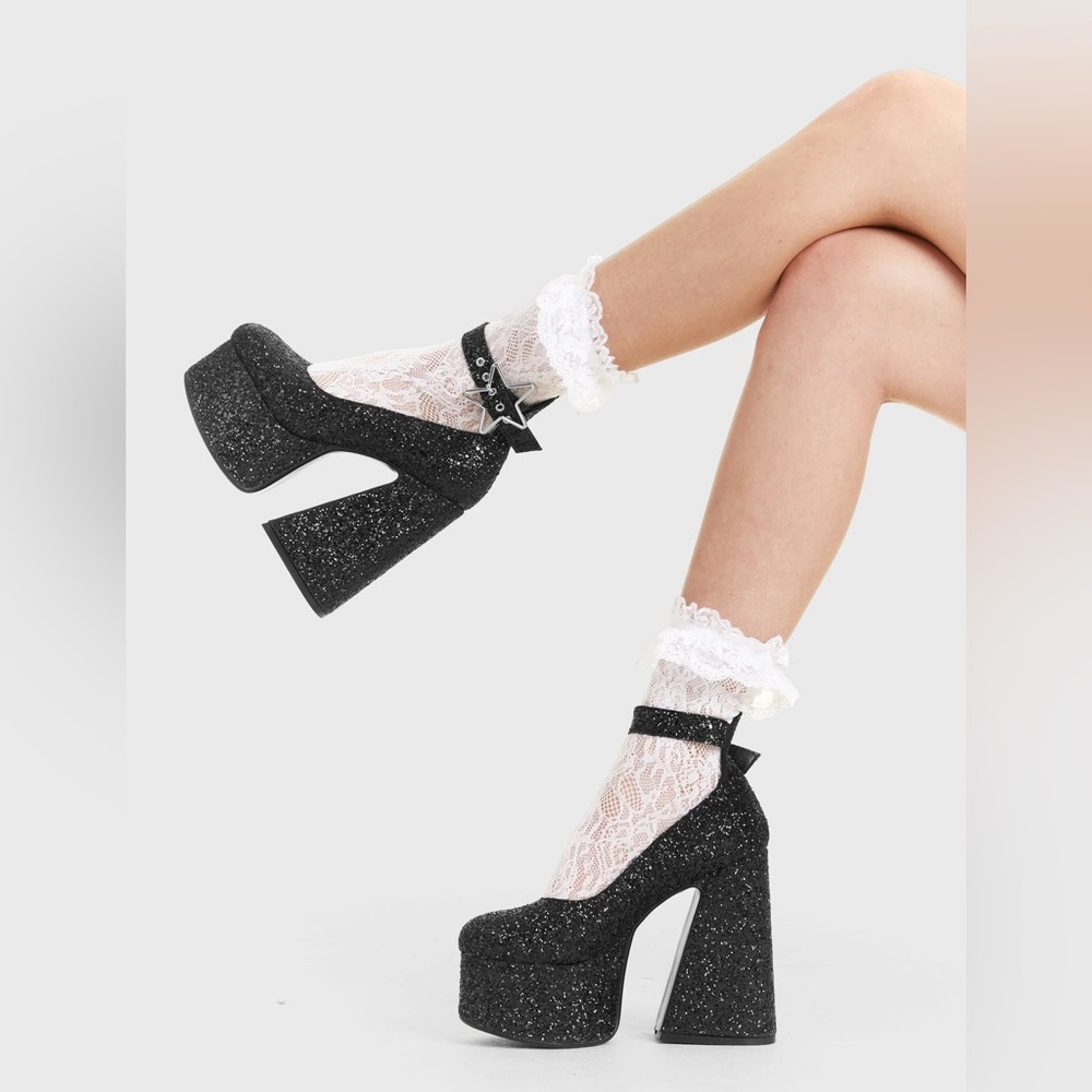 LAMODA STARLIGHT PLATFORM HEELS (US9)
